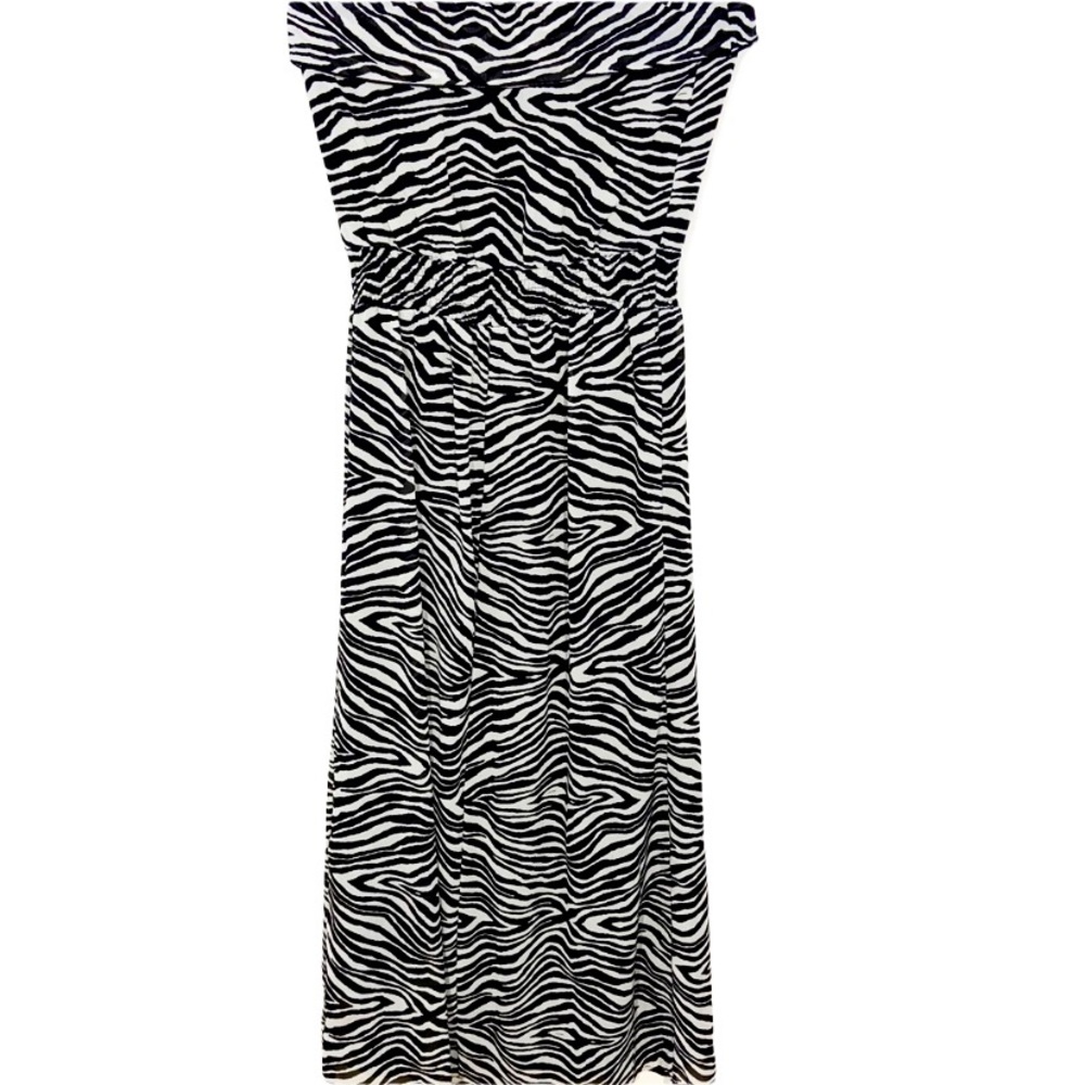 No Strings Attached Black & White Zebra Dress Sz M - image 2